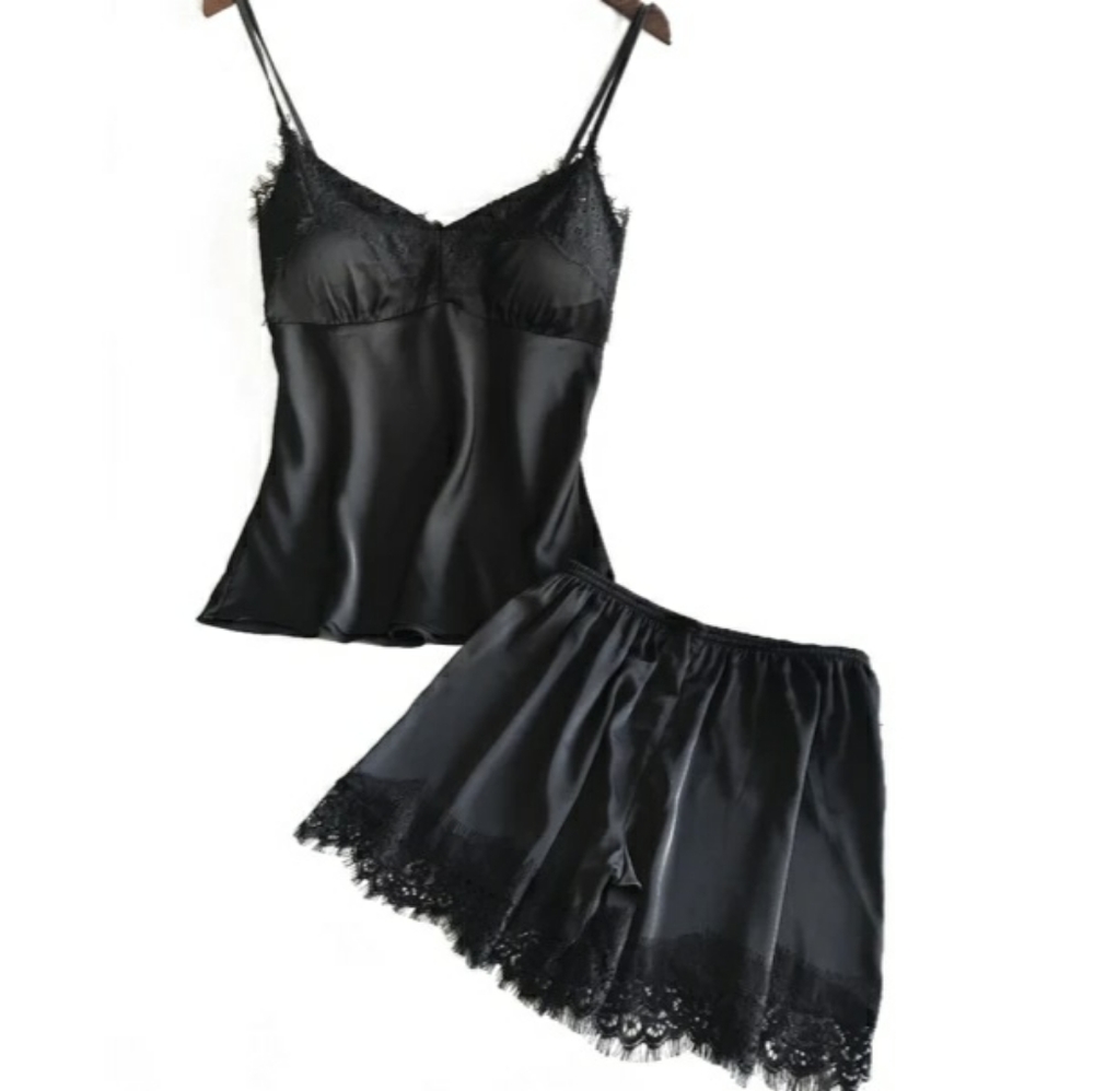 2pcs WOMEN SATIN PAJAMAS - Picture 3 of 3
